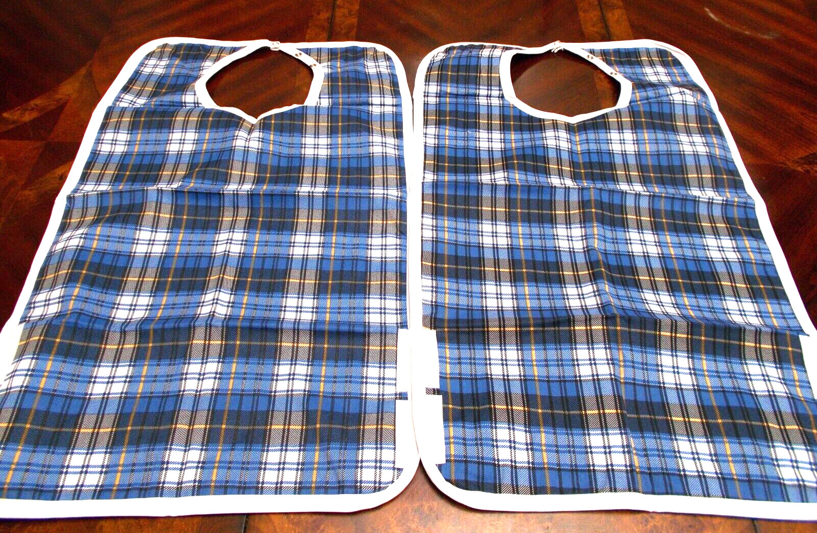 2 Adult Bibs waterproof Crumb Catcher Washable and Reusable new adjustable