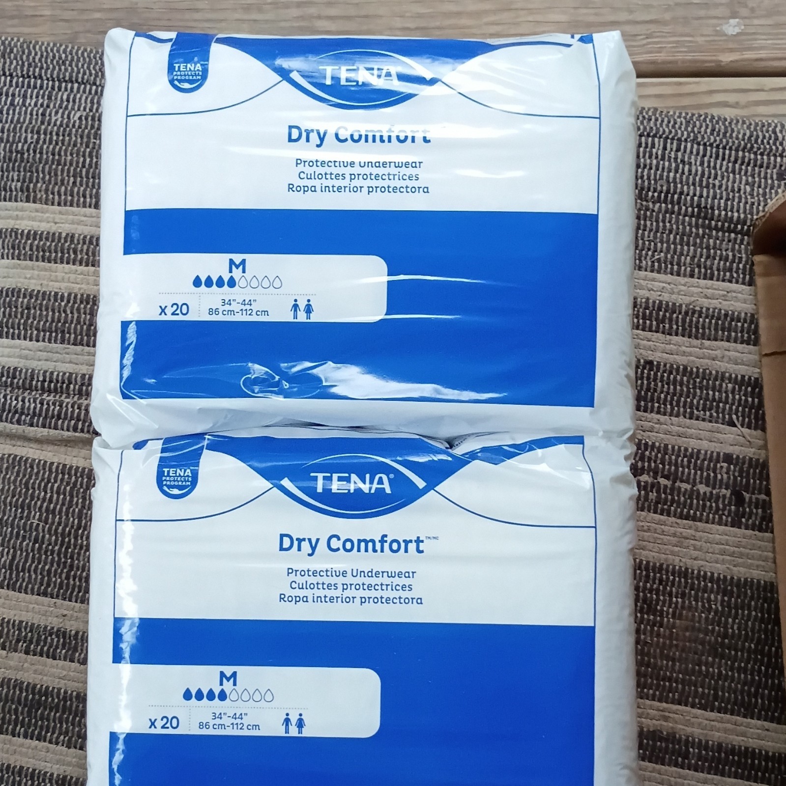 Tena Dry Comfort Protective Underwear Medium 34″-44” x20 Lot of 2 (40 Total)