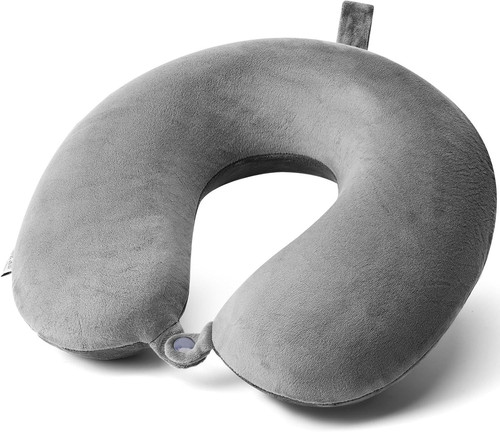 Travel Pillow, 100% Pure Memory Foam Neck Suitable for Gray
