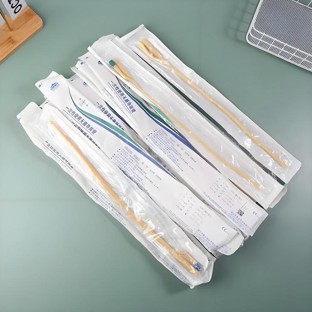 5Pcs 14-22FR 2 Way Latex Urinay Catheter Urology With Valve Urethral Catheter US