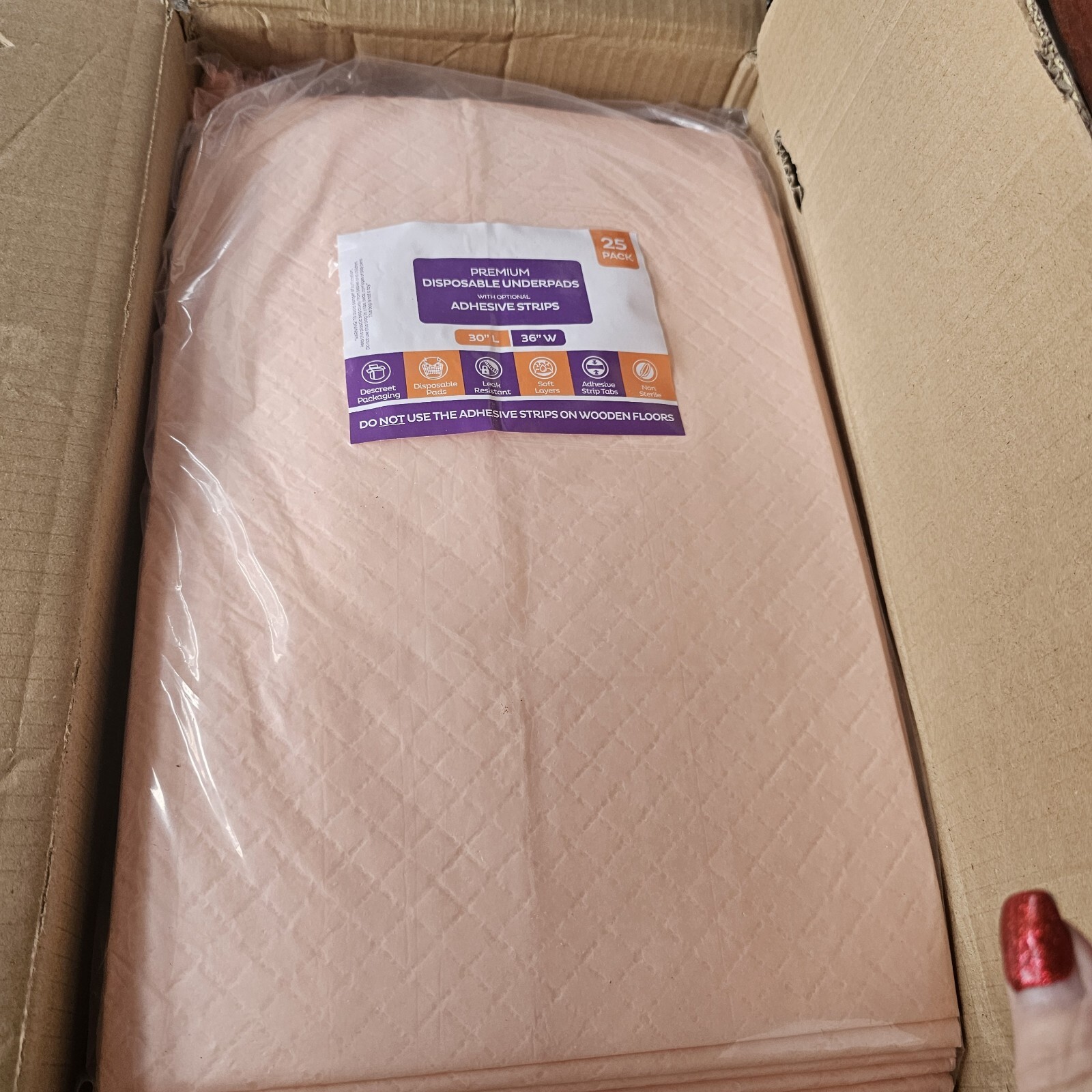 Premium Disposable Underpads With Optional Adhesive Strips 30″ L 36″ W, 25 pk.