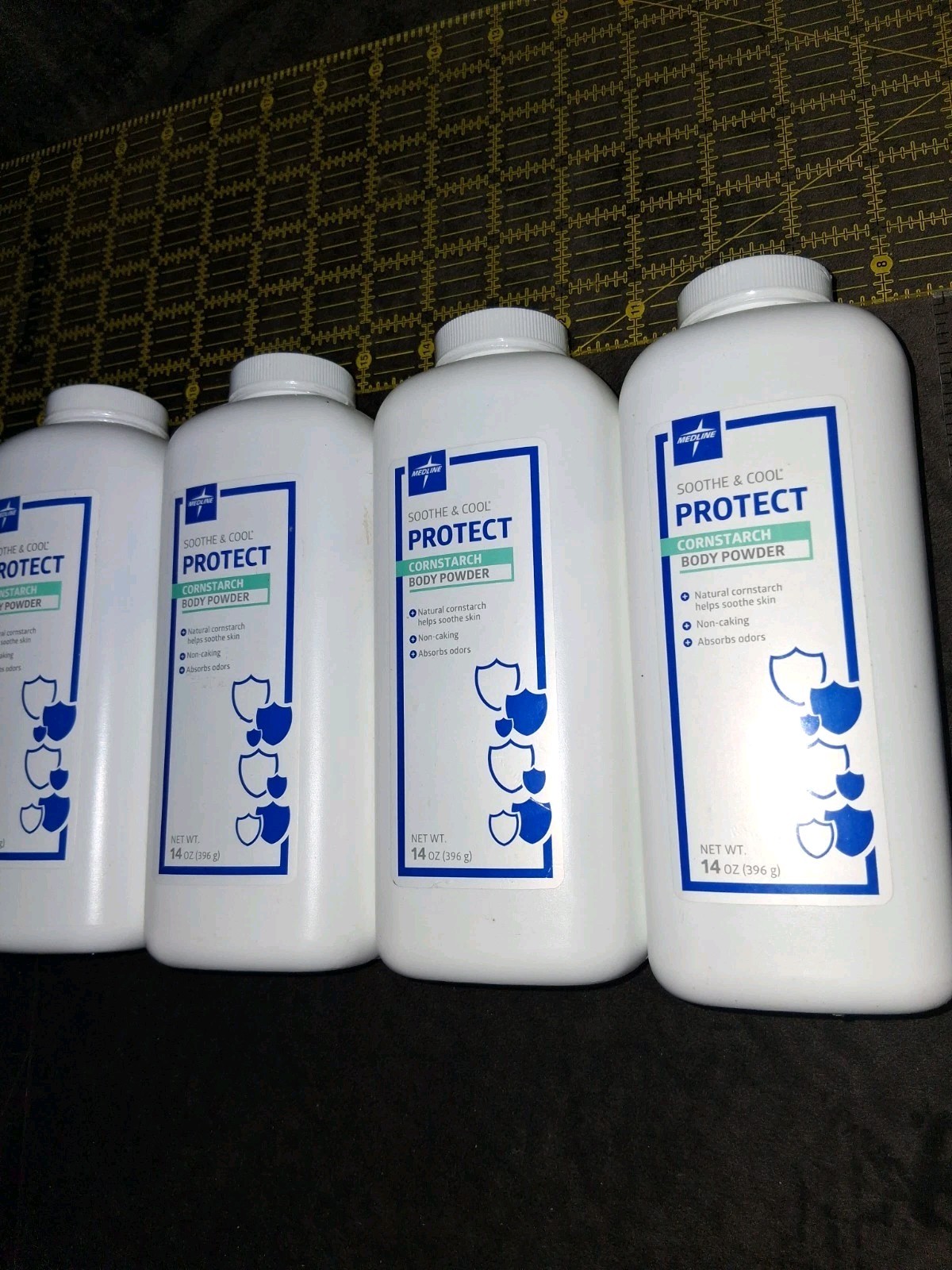 X4 Lot Of Medline Soothe and Cool Cornstarch Body Powder, 14 oz Bottles Sealed