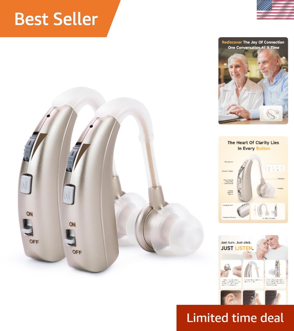 Digital Hearing Amplifier by BHA-1301 Pack of 2. Doctor and Audiologist Designed