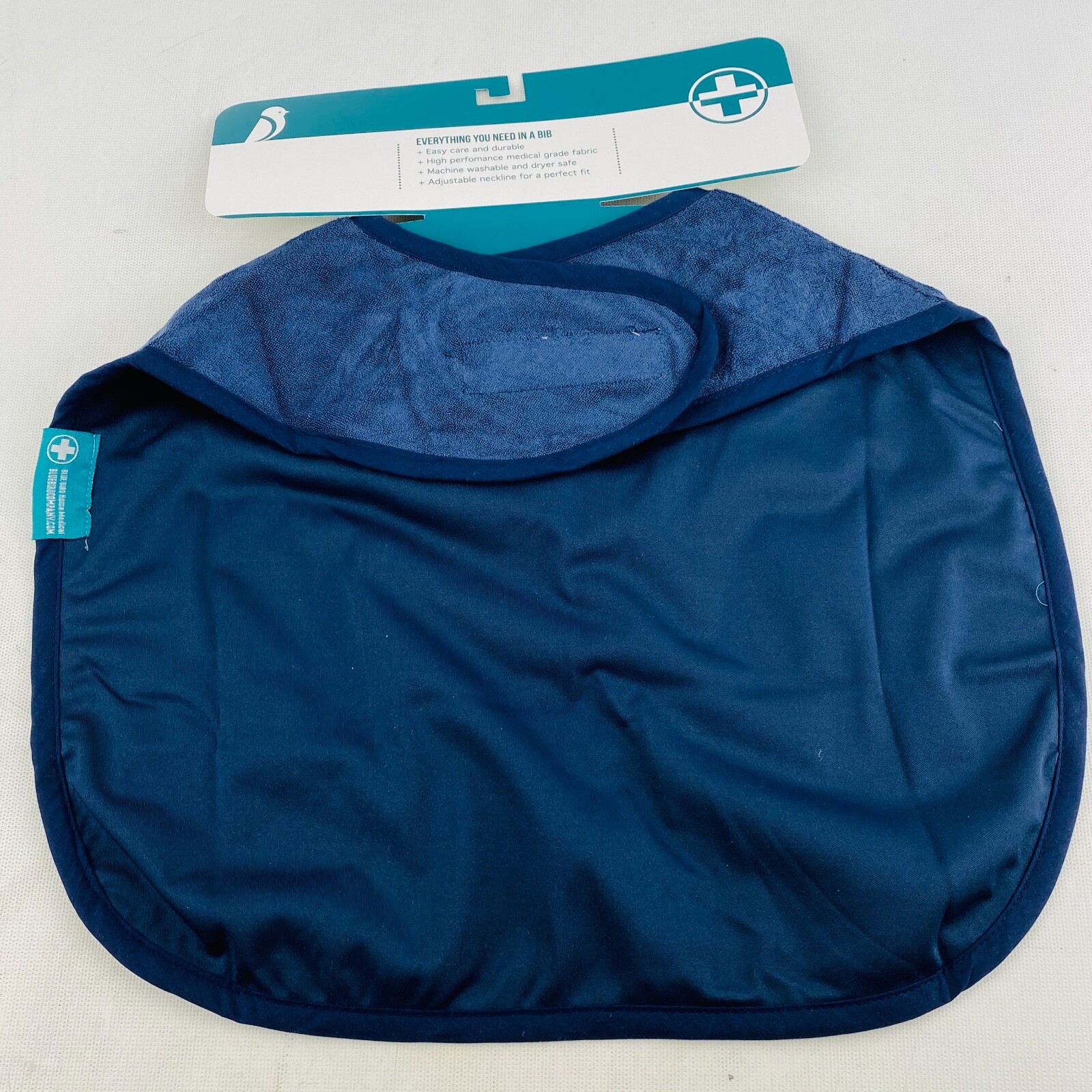 Unisex Youth & Adult Adaptive Bib Navy Blue Standard Shape Adjustable Waterproof