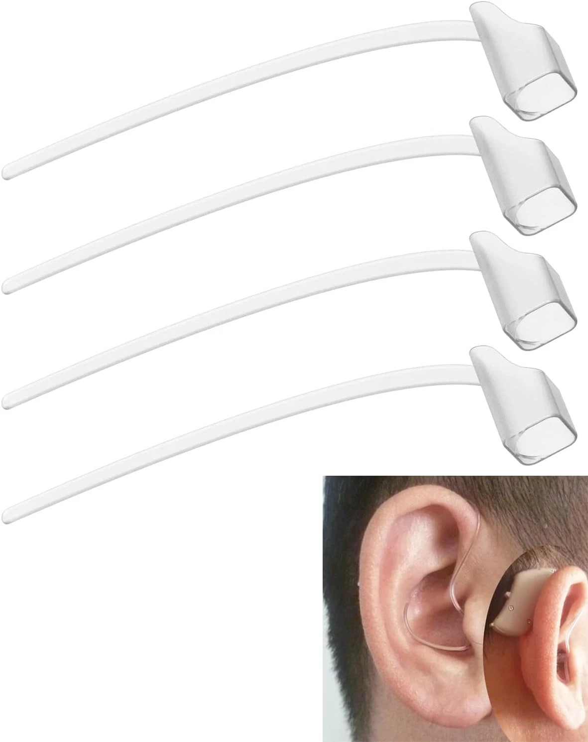 4-Pack Sports Lock for Oticon 85db – Low Touch and Secure Fit for Hearing Aids –