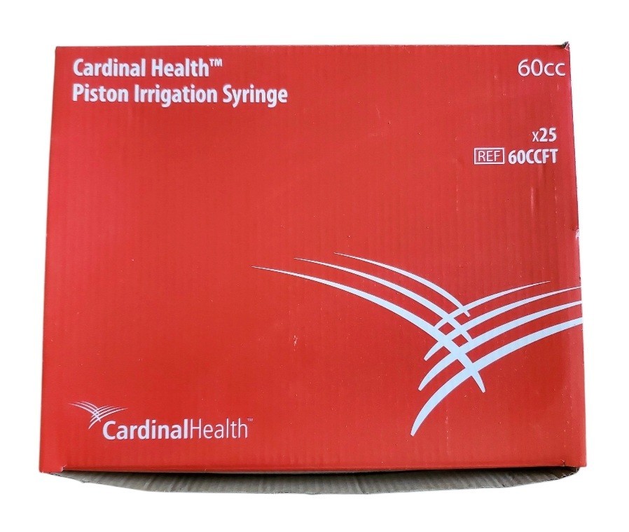 Piston Irrigation Syringe Flat Top W/ Catheter Tip 60cc (25 Ct)