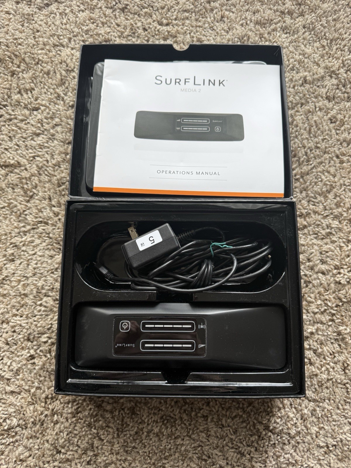 Starkey Surflink Media 2 Model 210 Hearing Aid Streamer Box Manual Untested