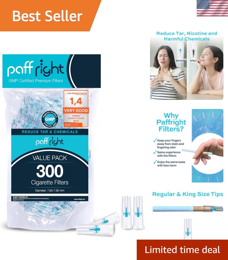 High-Quality Disposable Filters: 300 Count, BPA Phthalate Free, Made for Safety