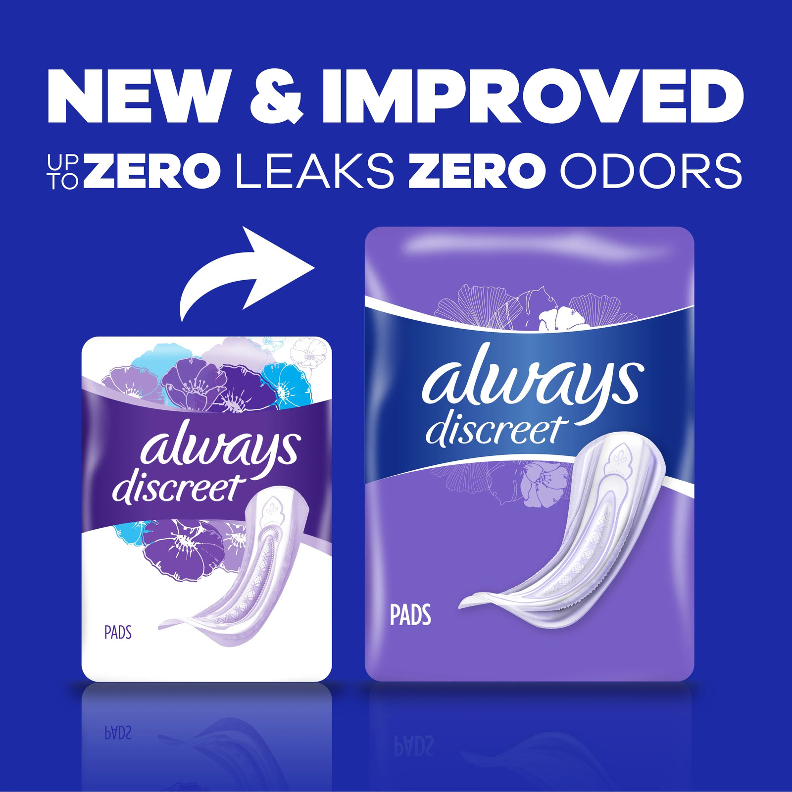 2 pack) Incontinence Pads for Women, Ultimate Extra Absorbency, Long Length,