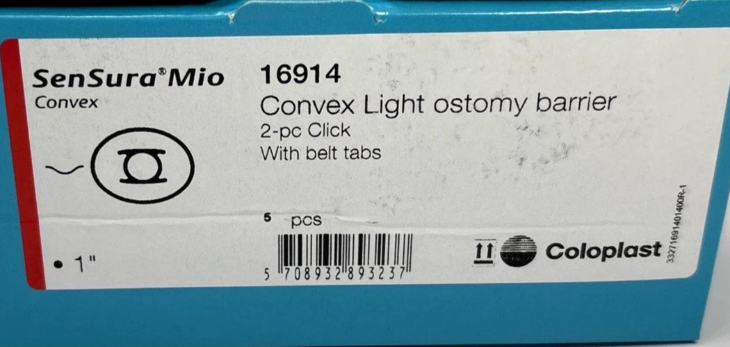 16914 Coloplast Precut Standard Wear Ostomy Barrier 50 mm Flange 5 per Box
