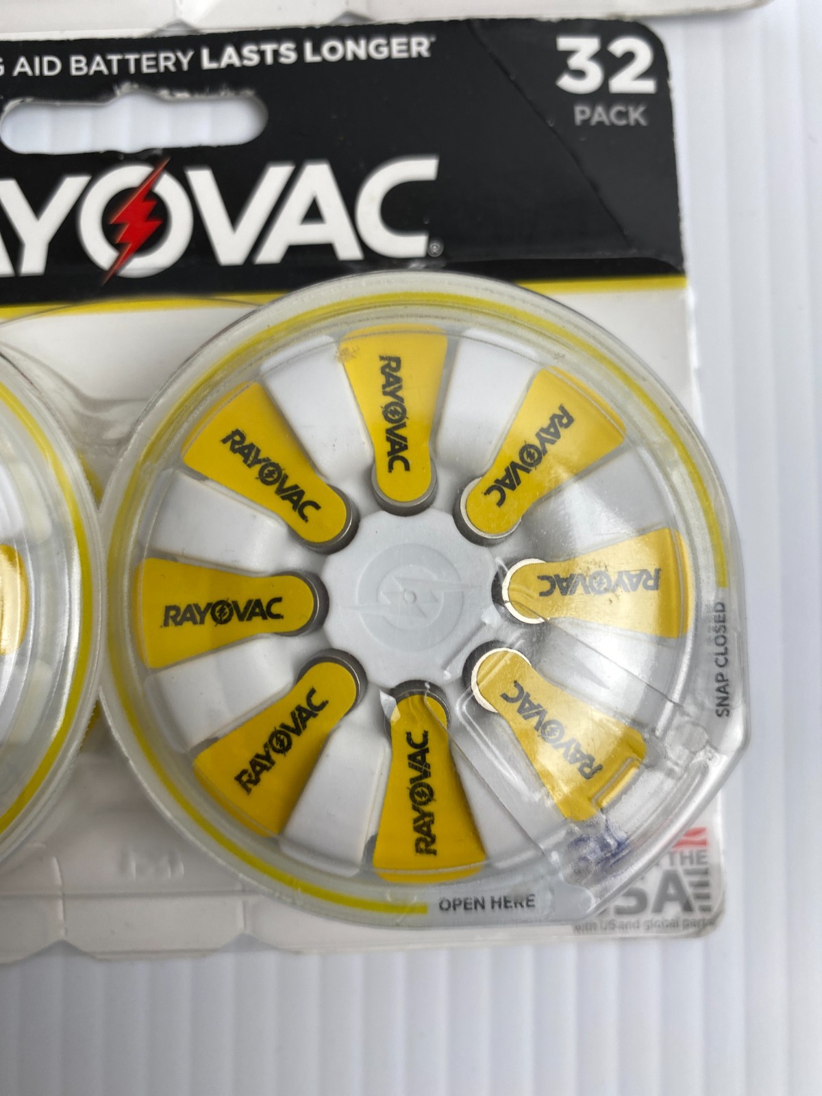 Lot of 2 Rayovac Size 10 Hearing Aid Batteries 32 Pack Each Made in USA