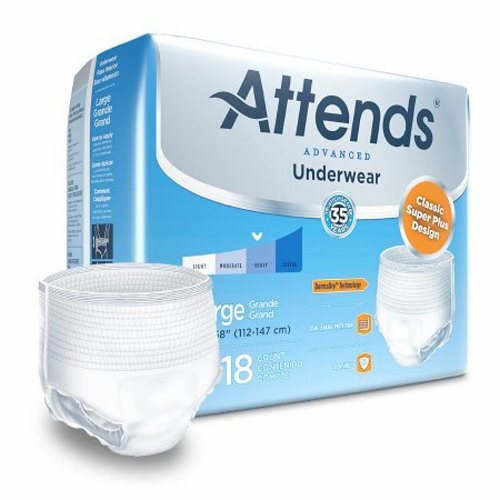 Unisex Adult Absorbent Underwear Pack Of 18 by Attends
