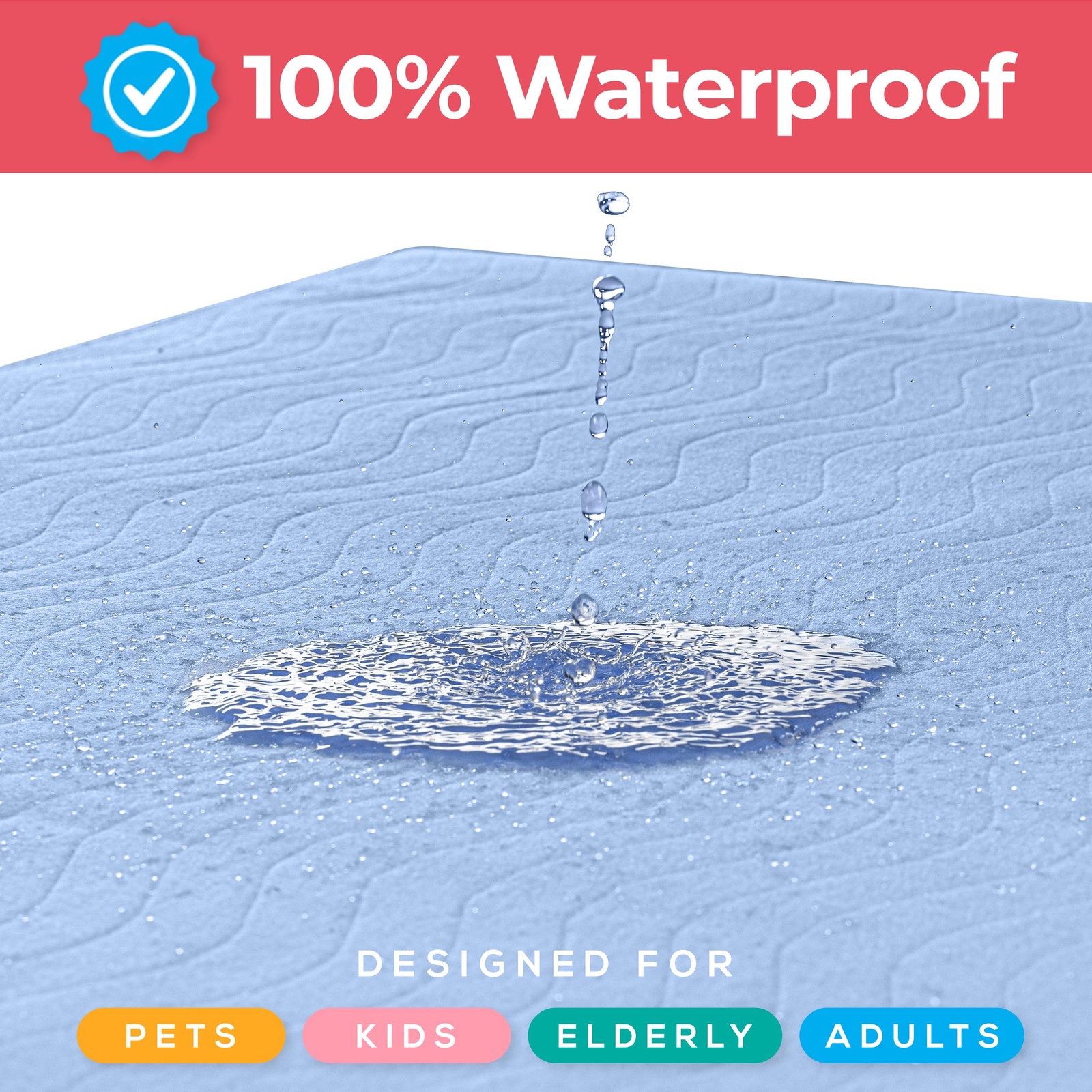 Utopia Bedding Washable Underpads 34×36 4 Pack Waterproof Reusable Bed Pads