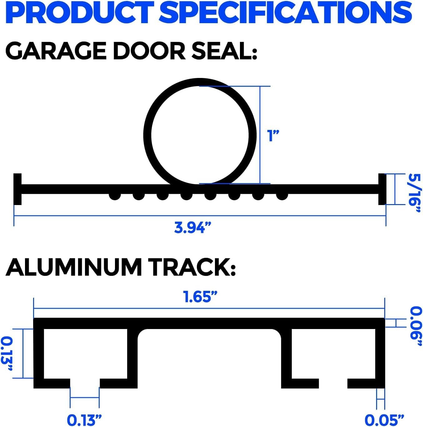 Holikme – Bottom Rubber Pre-Drilled Aluminum Track Retainer Kit