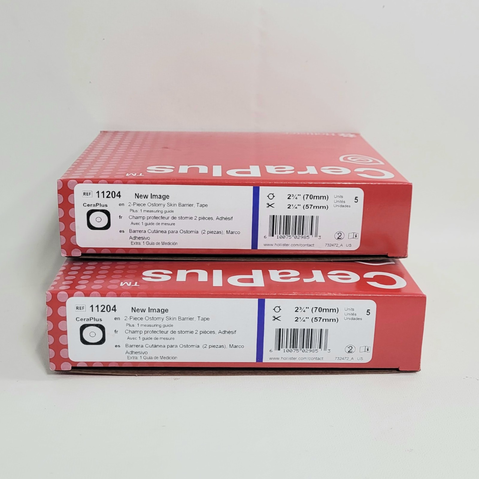 2x Hollister Cera Plus 11204 Ostomy Skin Barriers Expires 2030 LOT OF 2