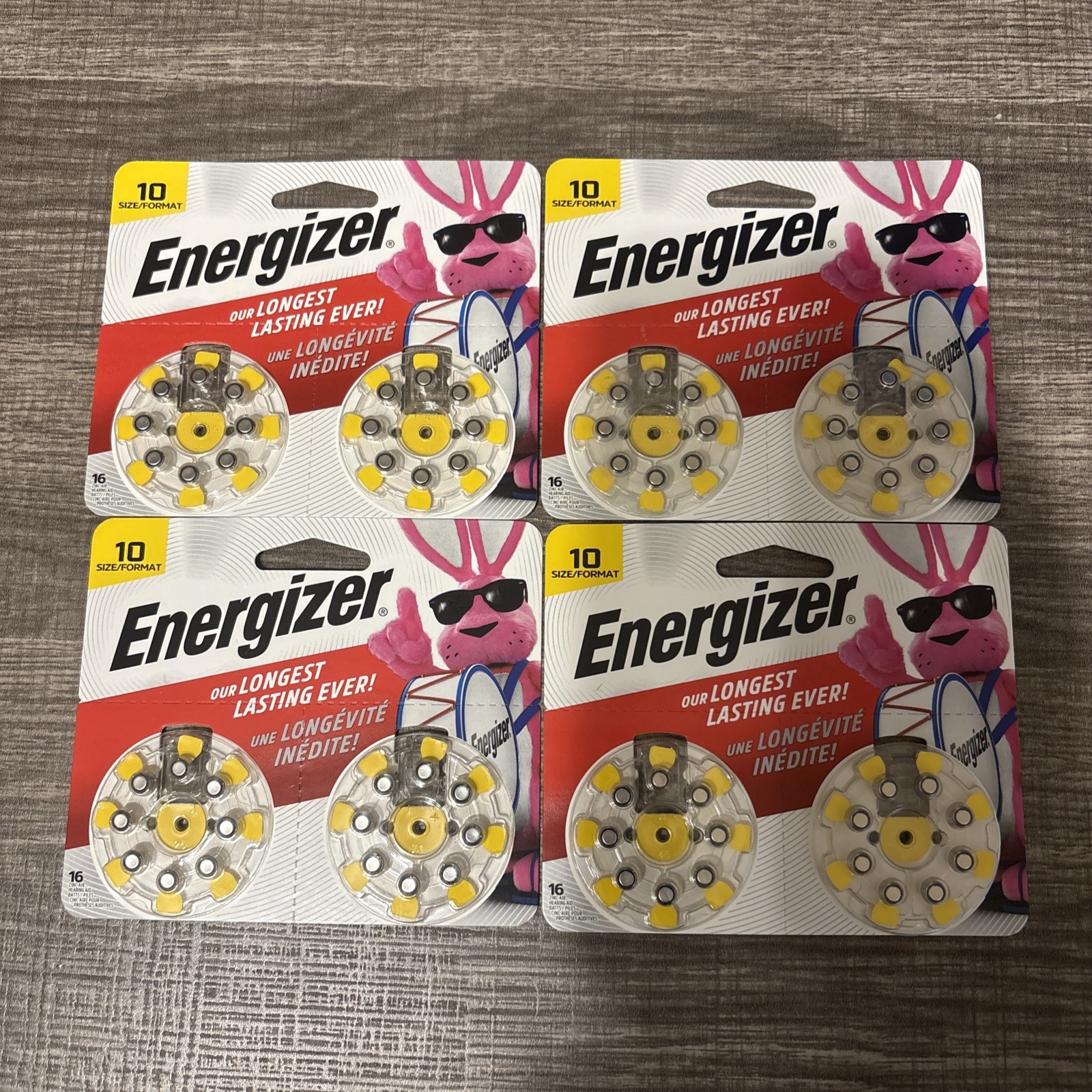 Energizer Hearing Aid Batteries 16 Pack Size 10 (4) Packs Expires 06/15/2027