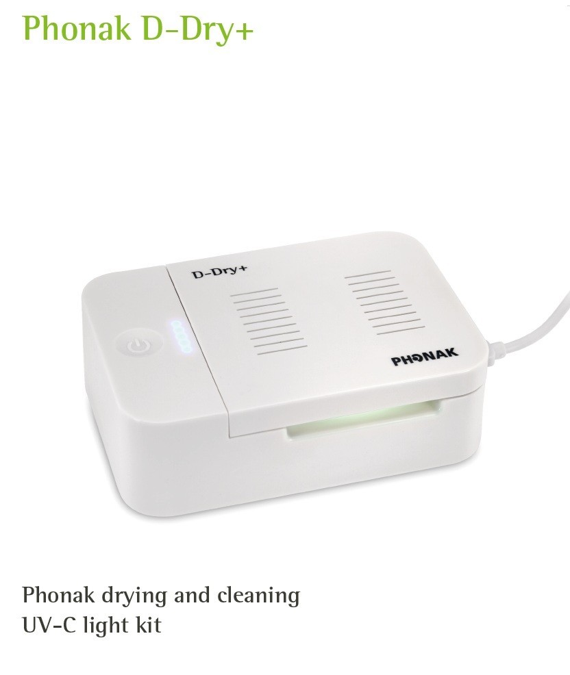 Infinio i30 Waterproof Hearing Aids + Phonak dryer + 2 chargers + Pocket Remote