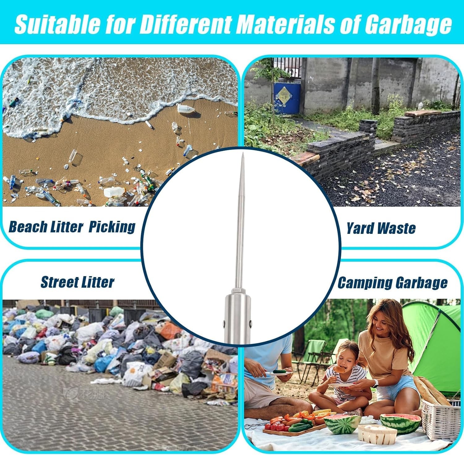 Trash Pickup Tool,48Inch Trash Picker Upper Grabber High-Duty Stainless Steel…