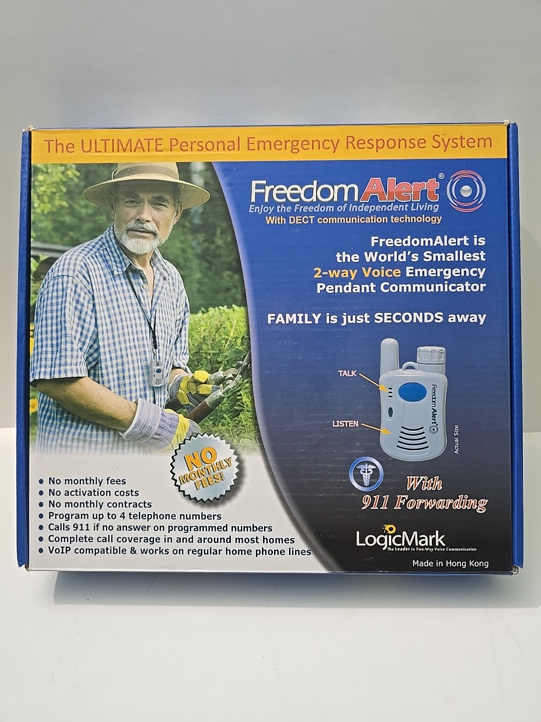 LogicMark Freedom Alert Fall Emergency System 35511 – Open Box – No Batteries