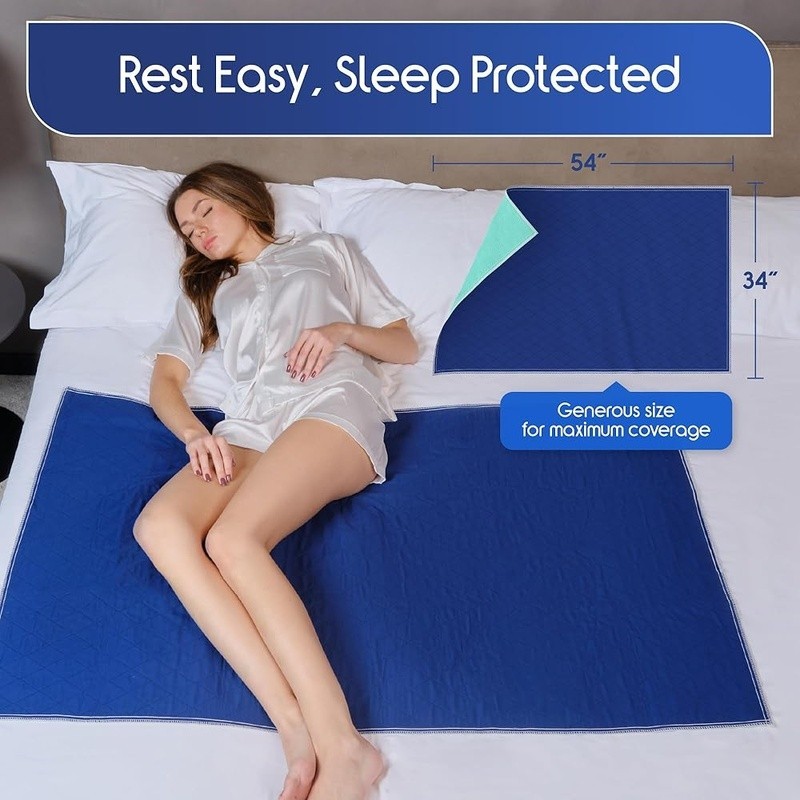 Extra Large Waterproof Bed Pad Reusable Washable Underpad Soft Comfort New