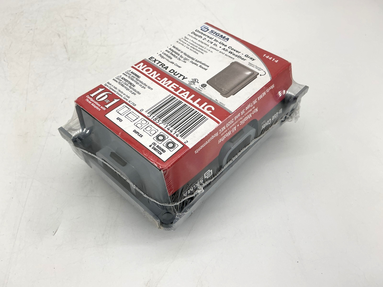 Lot of 3 New Sigma 14414 Universal In-Use Cover Weatherproof Depth: 2-1/4″ Gray