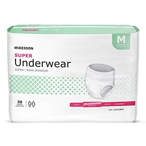 McKesson Super Adult Underwear Medium 80 Count Moderate Absorbency
