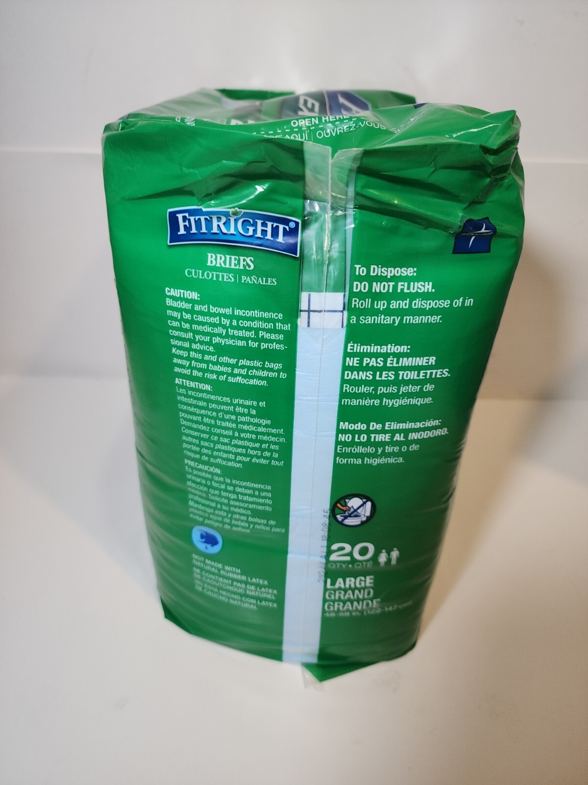 FitRight Extra, Adult Diapers, Size Large 48″-58″ 20ct