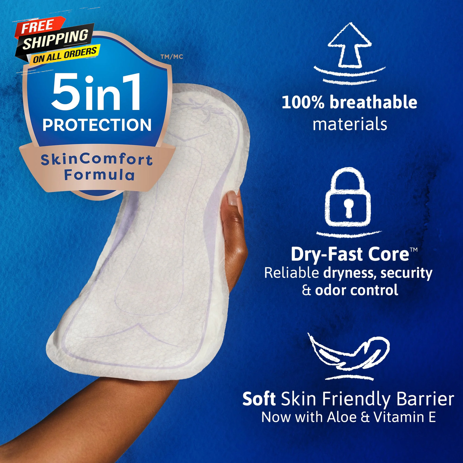Sensitive Care Extra Coverage Overnight Incontinence Pads, 48 Count ✅ 👈