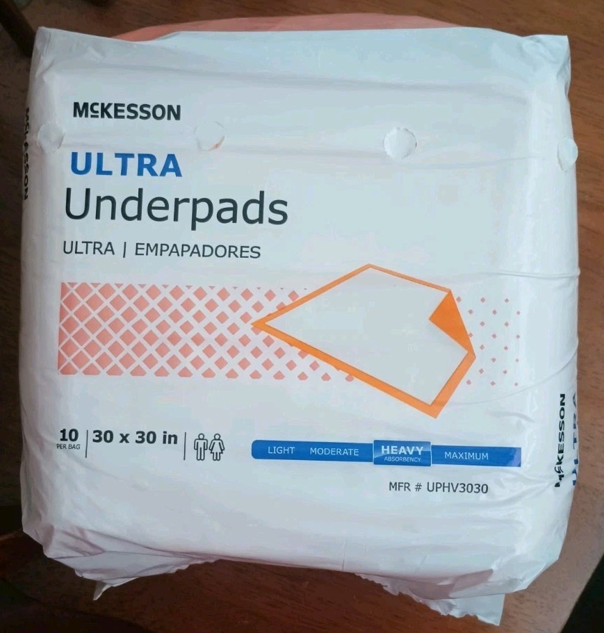 10 Adult Disposable Chair Incontinence Bed Protector Pads Underpads 30X36″