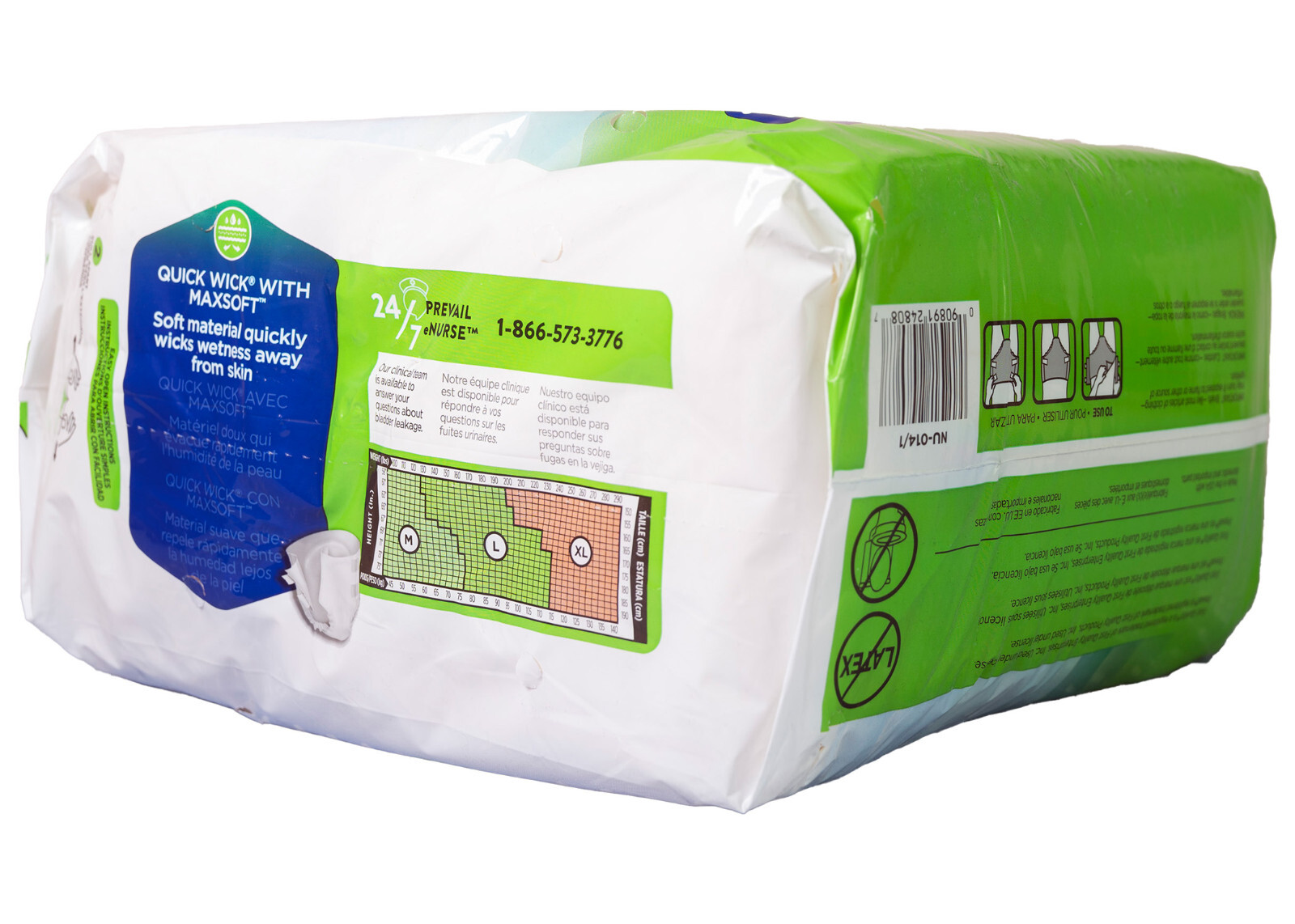 Adult Diaper XL Prevail-Nu Incontinence 3 Breathable 30 ct Two pack of 15
