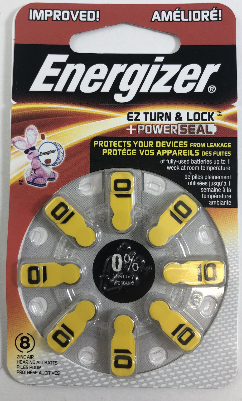 Energizer EZ Turn & Lock AZ10-DP-8 Zinc Air Hearing Aid Batteries – BB 11/2022