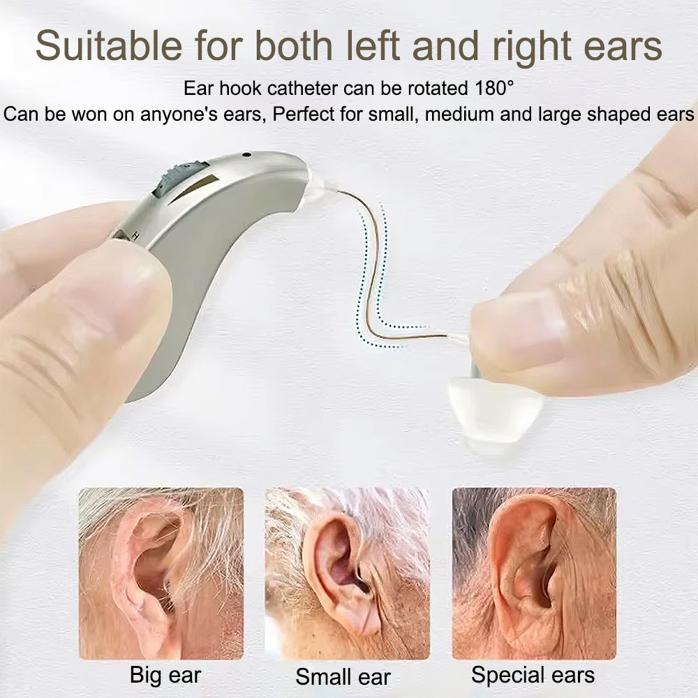 1 Pair Of Digital Hearing Aid Severe Loss Rechargeable Invisible BTE Ear Aids