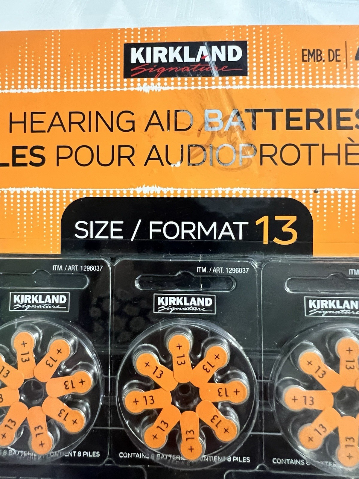48 Pack Kirkland Signature Size 13 Hearing Aid Batteries Exp 07/2026 Fresh Packs