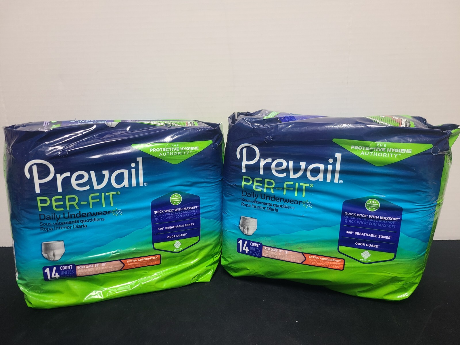 Prevail Per-Fit 28 Count Extra Large 58″-68″ Daily Underwear 2 Cases