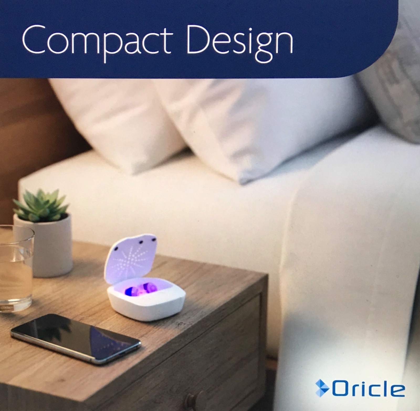 ORICLE UV Hearing Aid Dryer+Sanitizer Station Removes Moisture From Hearing Aids
