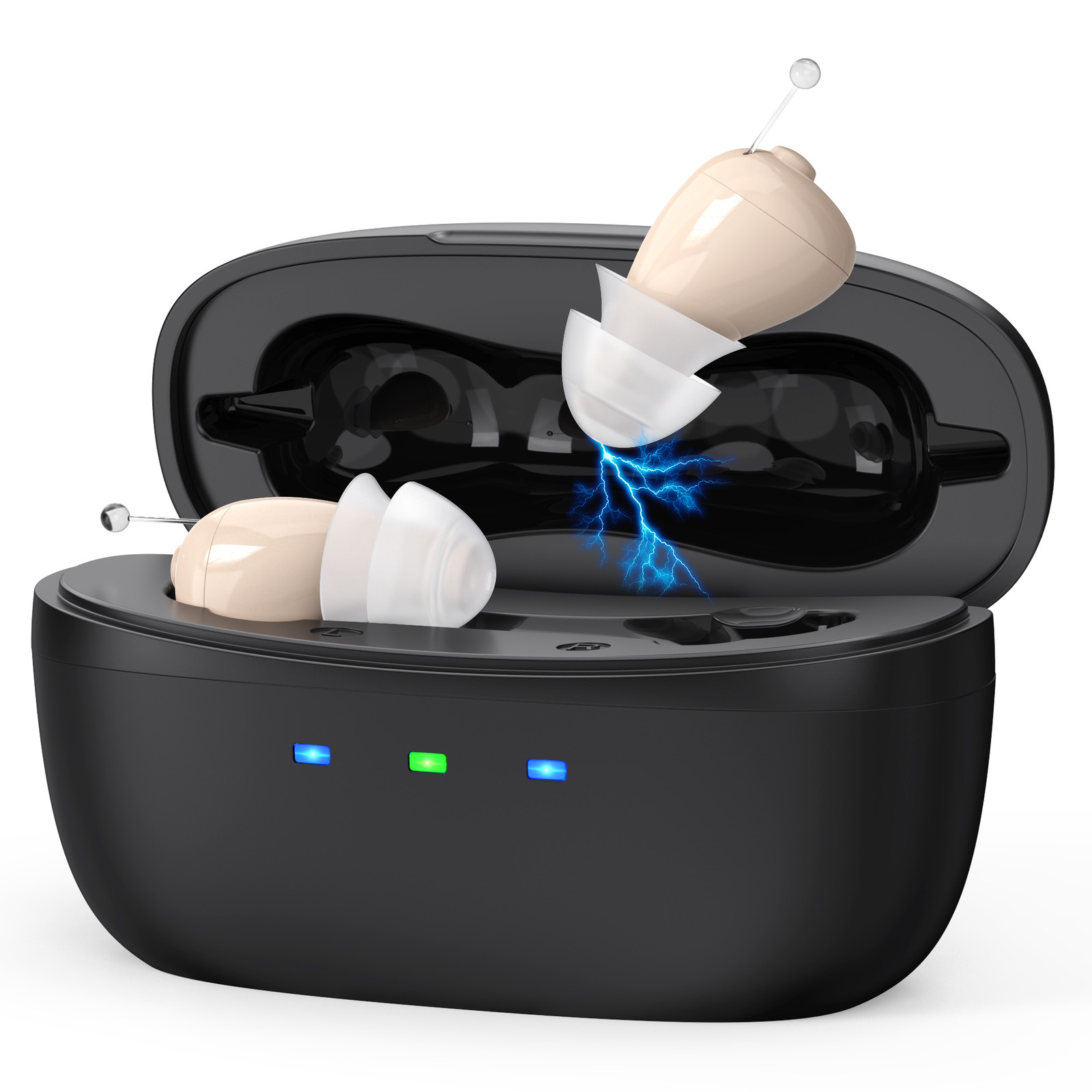 1 Pair Almost Invisible Rechargeable Mini Digital Hearing Aid (In-Ear)