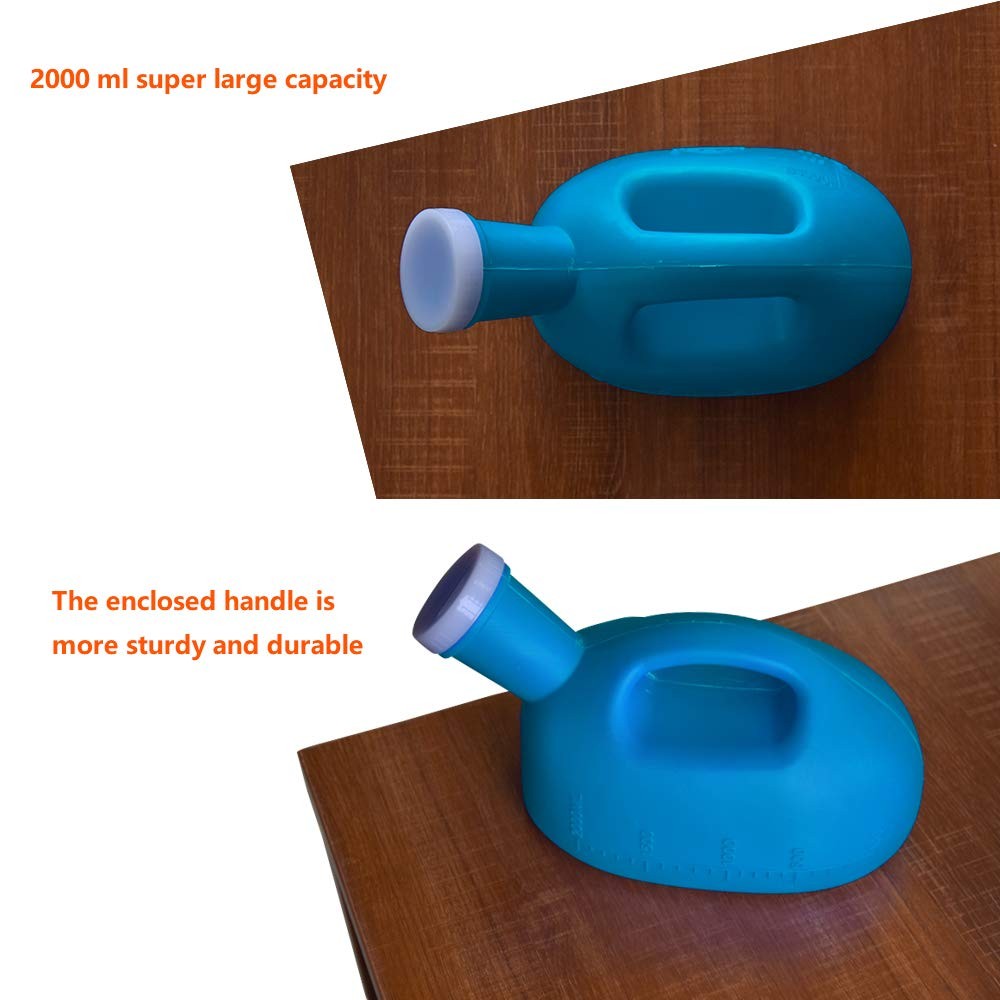 Urinals for Men Portable Male Urinal with lid 2000 ml/66 oz Large Capacity Urine