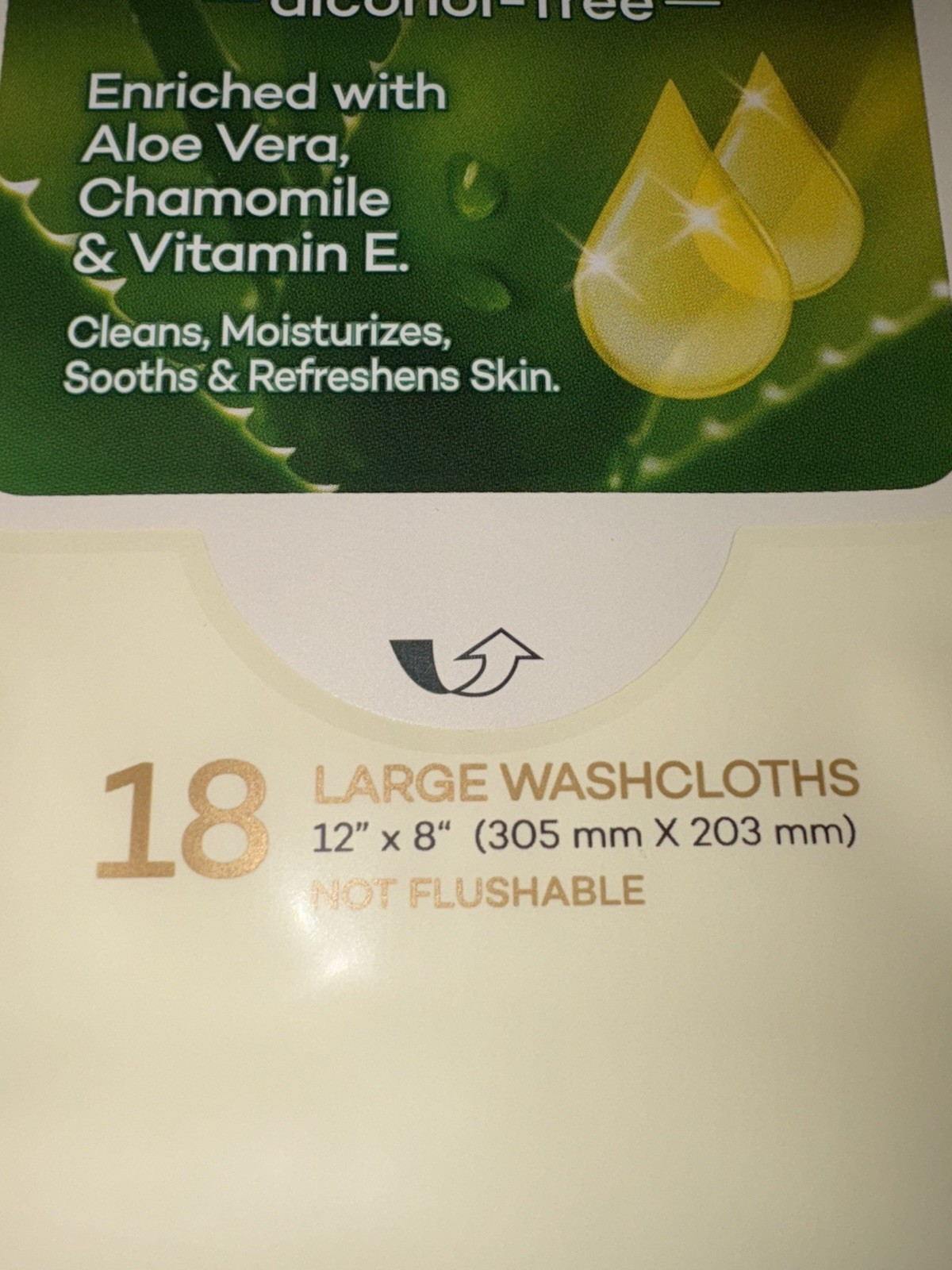 Lot Of 4 Disposable Washcloths 18 Per Pk by Yardley London 12 x 8” Long