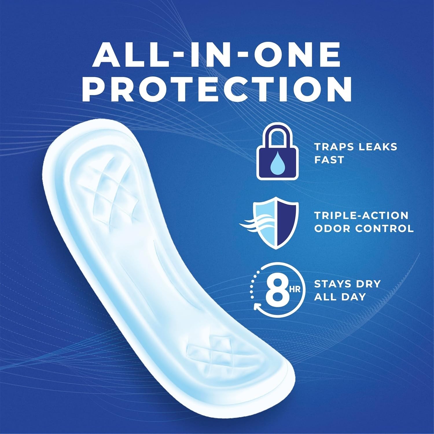 Maxi Super Pads 66 Count – Wingless, Tri-Block Odor Control for All-day Comfort