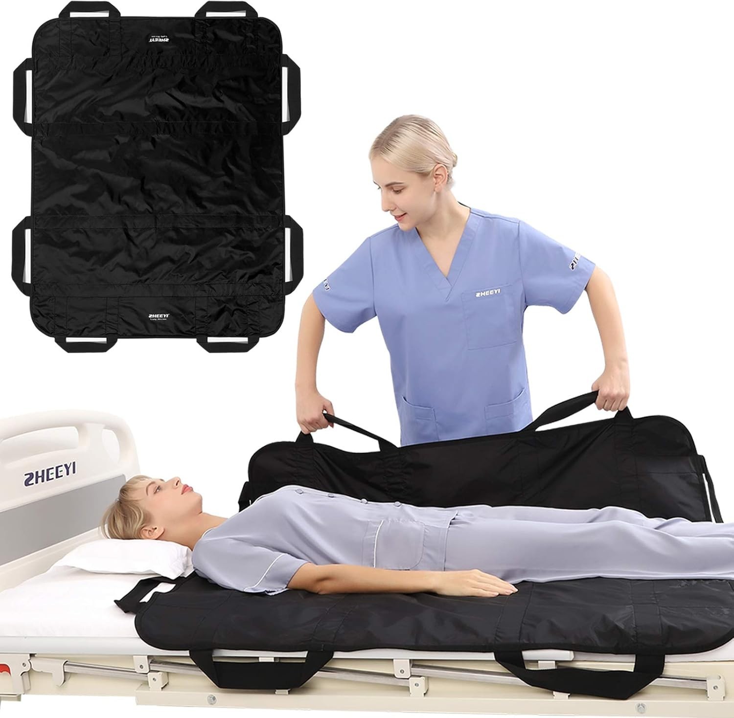 Easy-to-Use 48″x40″ Patient Transfer Pad – Waterproof & Reusable for Caregivers