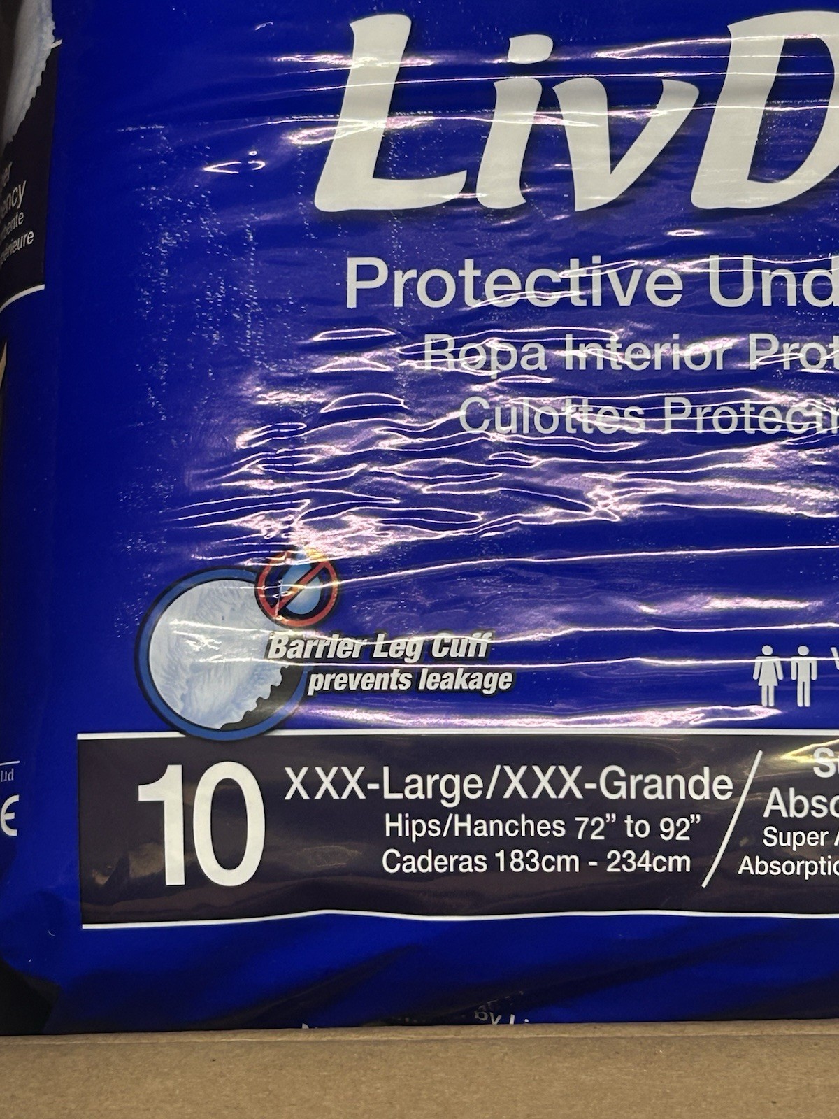 40 Count 3XL LivDry Overnight Incontinence Underwear Super Absorbency