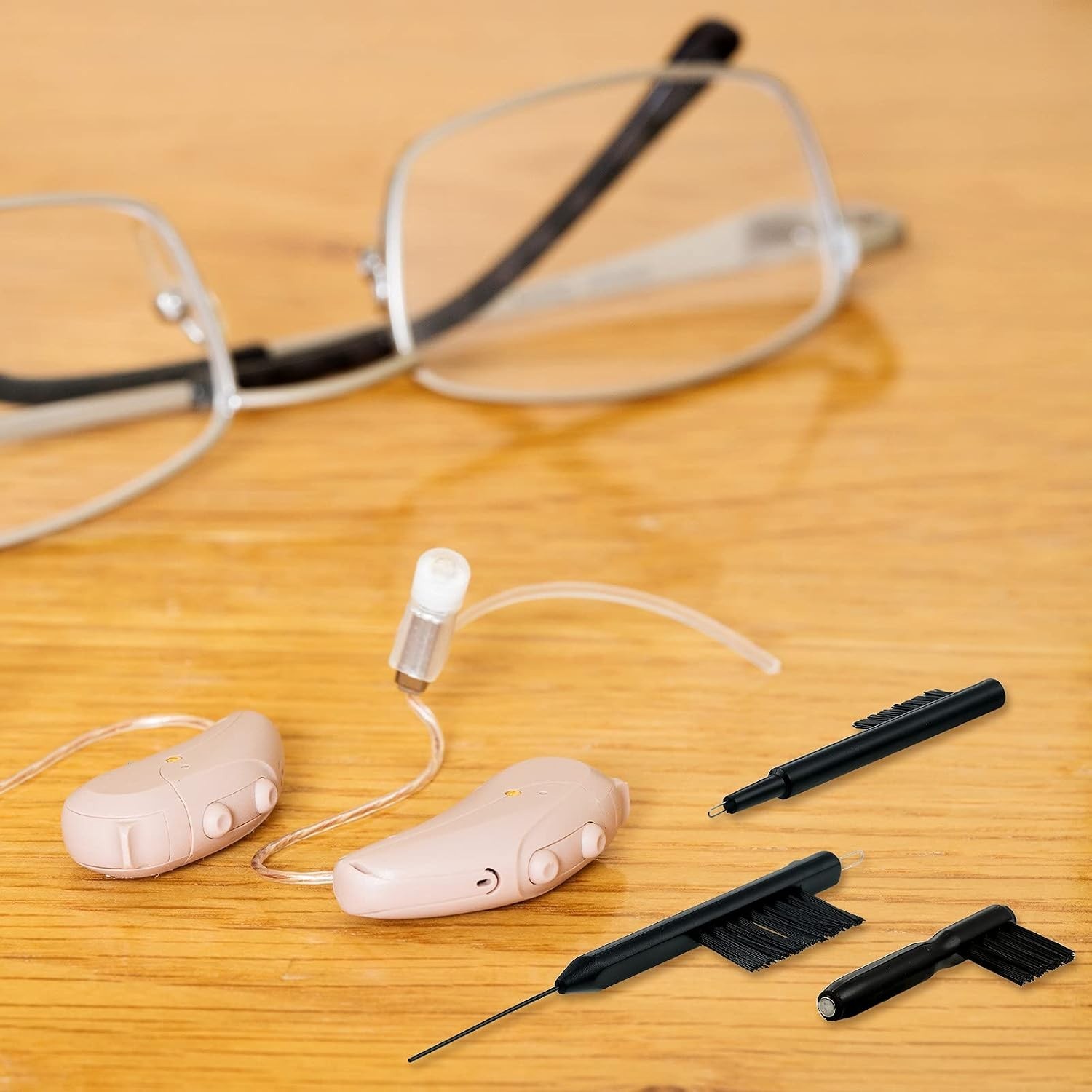 Hearing Aid Cleaning Kit – 12 Tools Including Magnet & Pouch for Easy Use