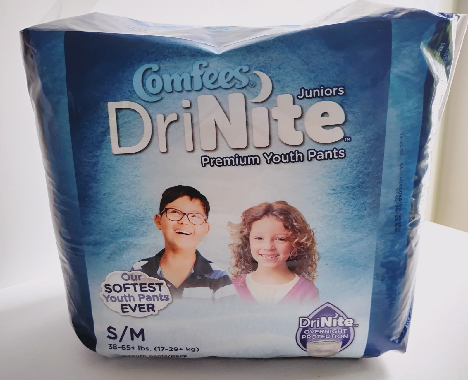 Lot of 6 x 17pk Comfees DriNite Juniors Premium Youth Pants Size S/M 38-65+ Lbs