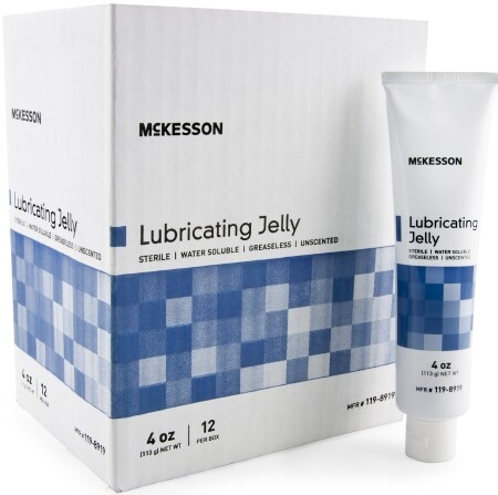 McKesson Lubricating Jelly 4 oz Tube Sterile 119-8919 – 48 Count