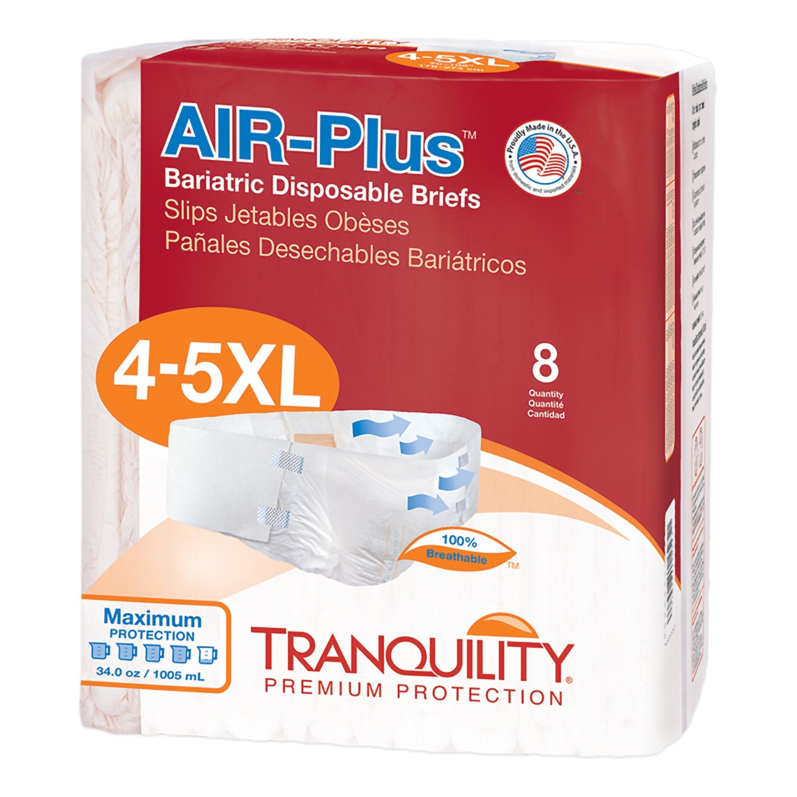 Tranquility Incontinence Brief Bariatric 2195 Maximum 32 Ct