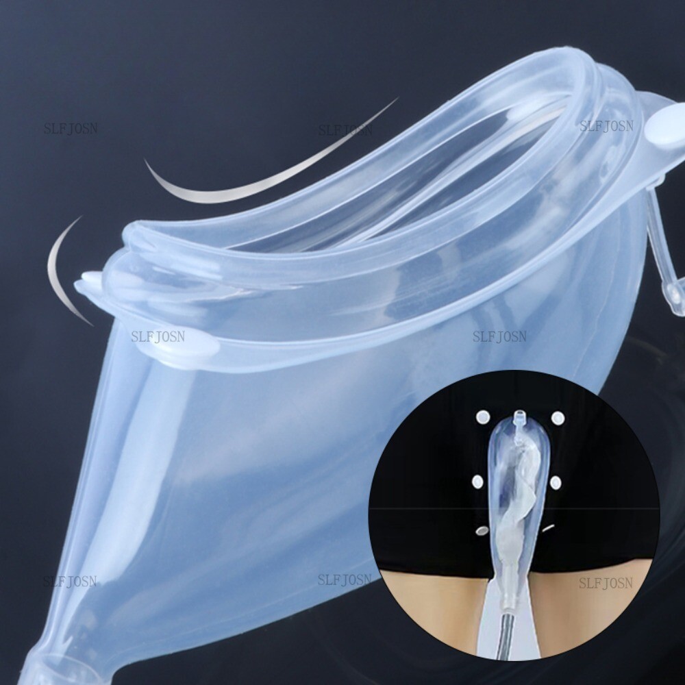 New Men Urinal Leg Bag Silicone Urine Funnel Pee Holder Collector With Catheter