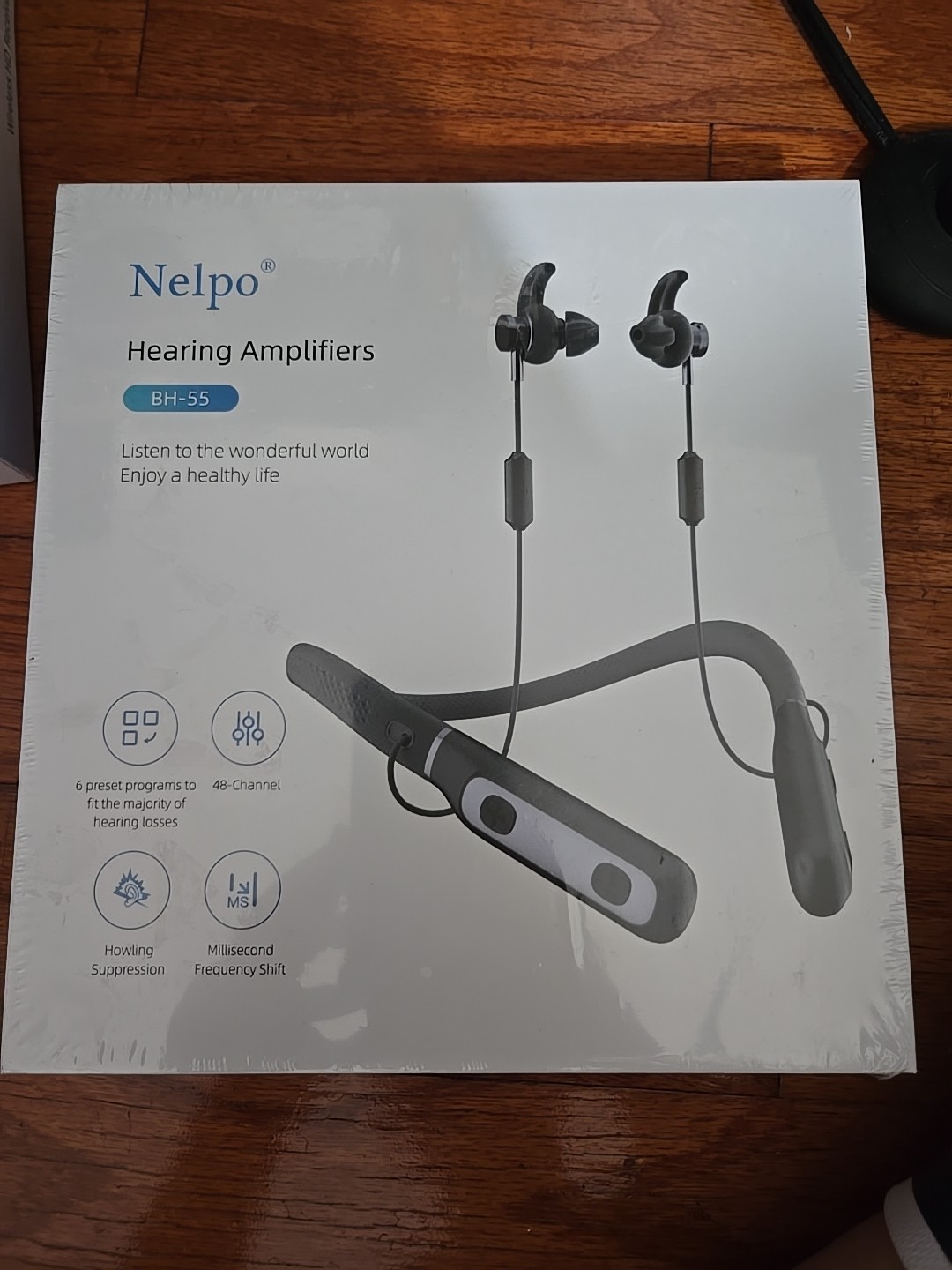 Nelpo BH-R55 Silver Battery Powered Bluetooth Hearing Amplifier