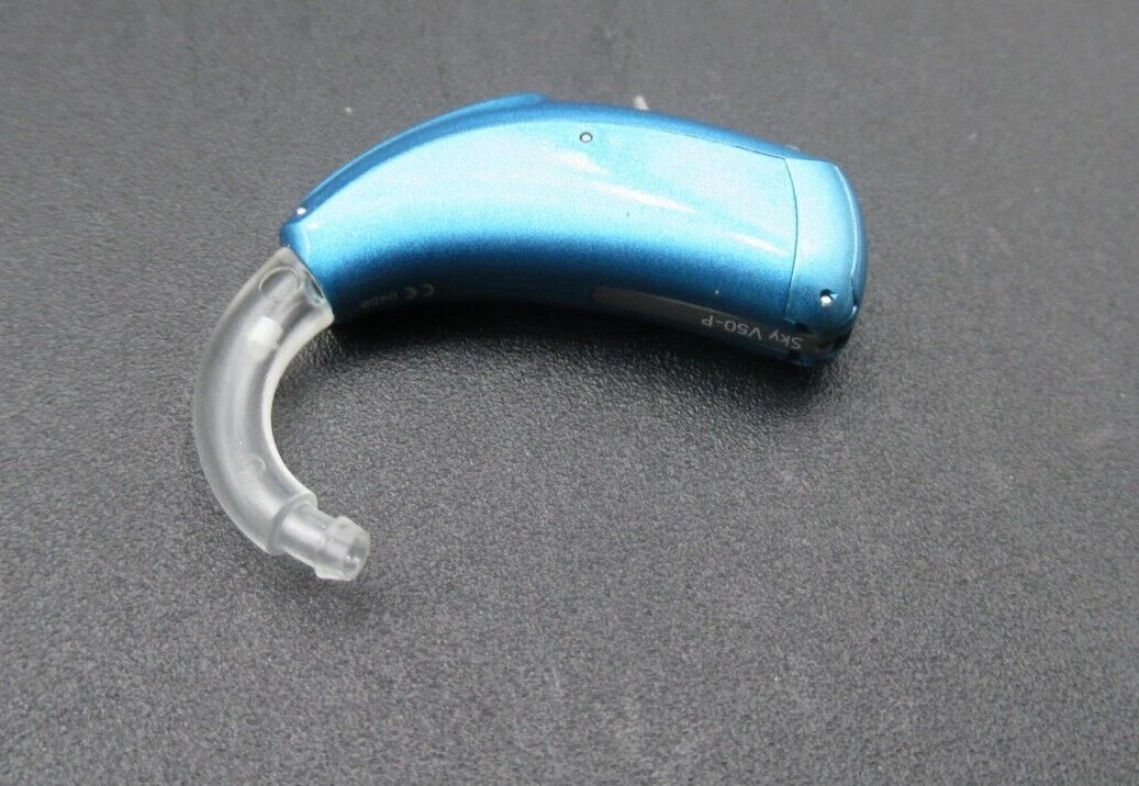 Phonak Sky V50-P Hearing Aid SINGLE Light Blue 13 Battery *FACTORY REFURBISHED*