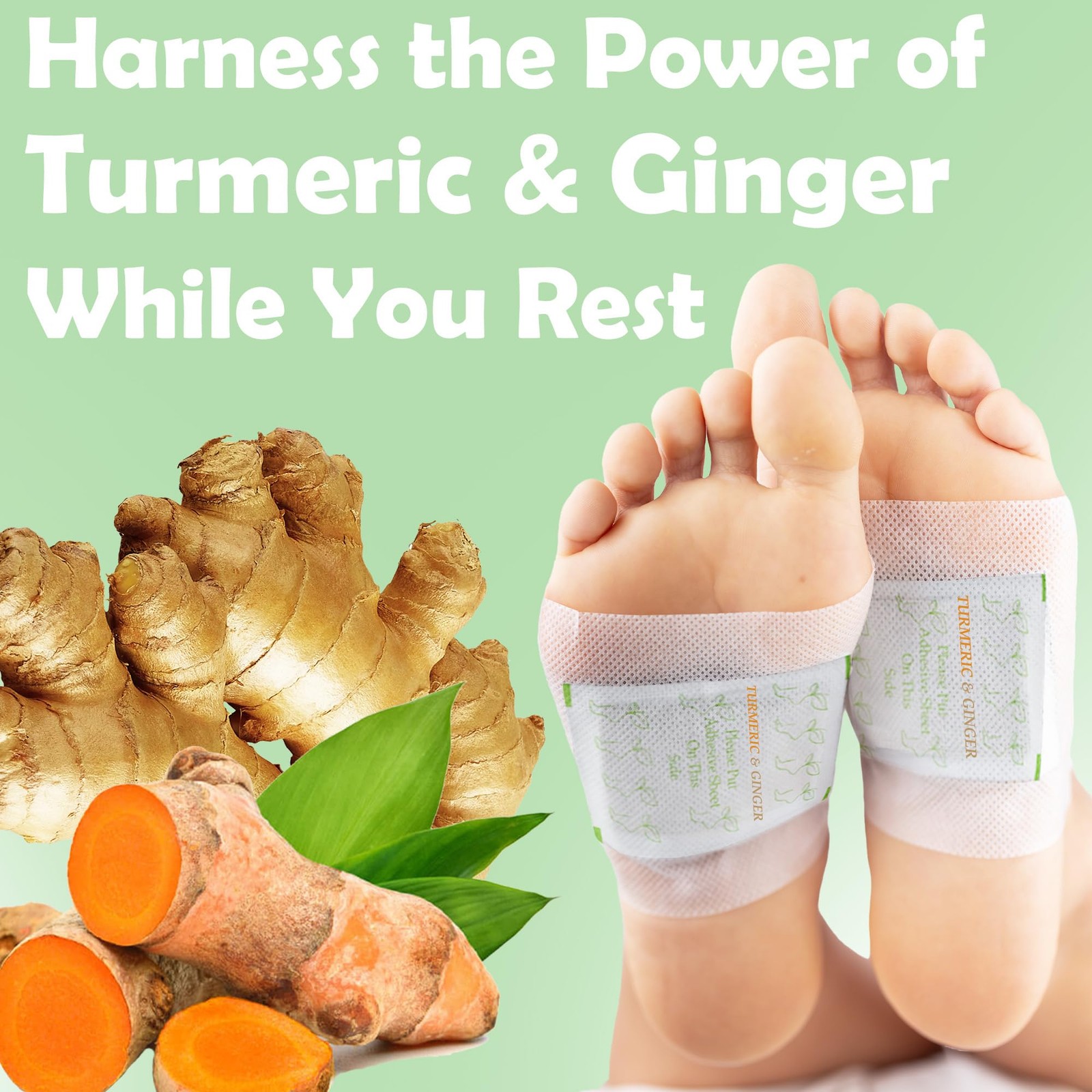 Dr. Entre’s Foot Pads: 20 Pack of 20 Count (Pack 1), Turmeric & Ginger
