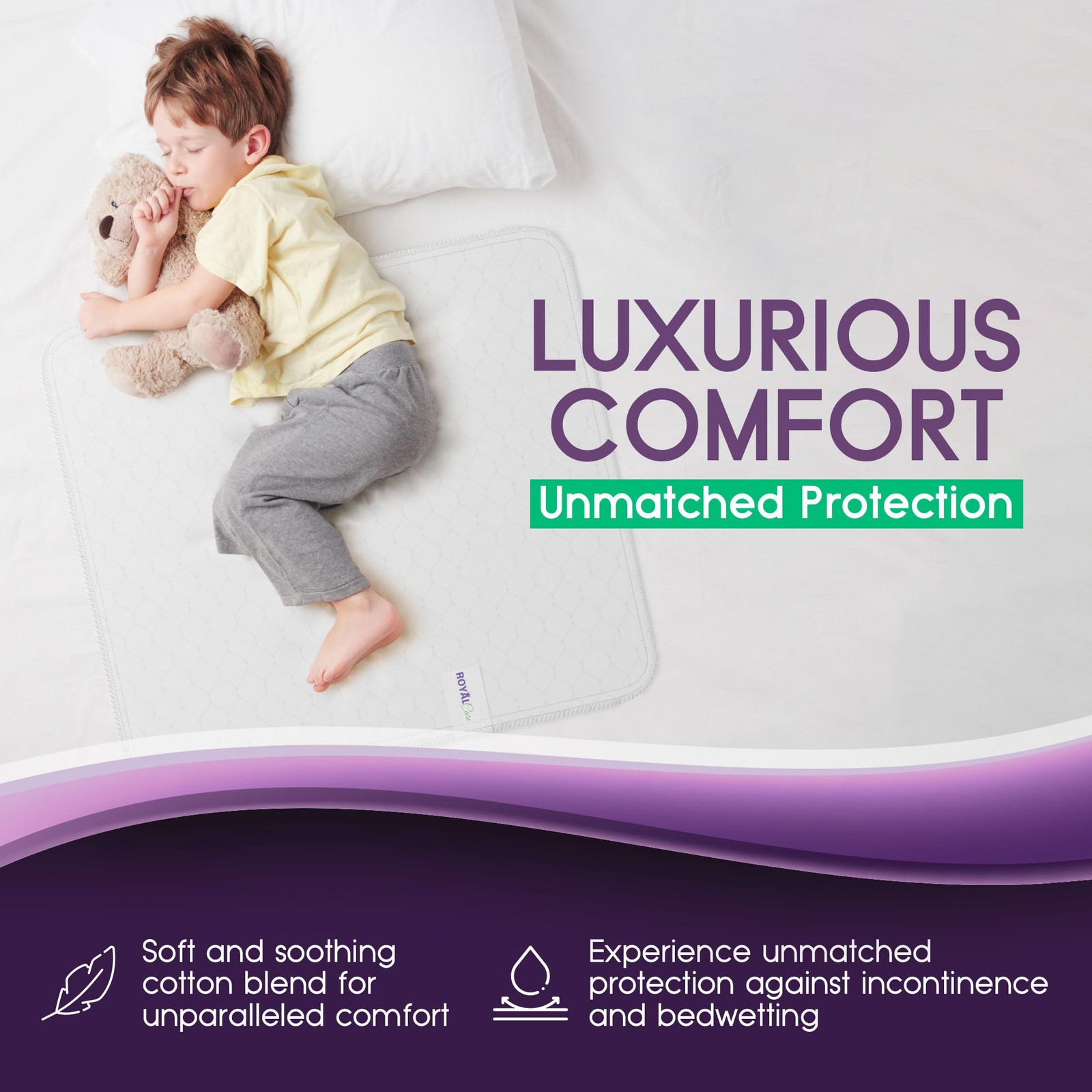 Incontinence Bed Pads – 18×24 | Cotton Blend | Washable Bed Pads for Adults, …